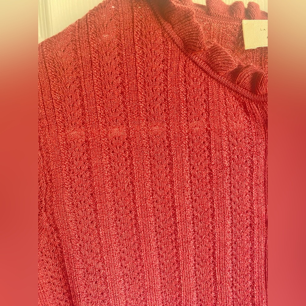 Sezane Louis Pink Knit Cardigan Size M - Picture 5 of 11
